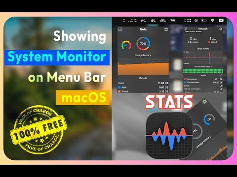 Showing System Monitor on Menu Bar on macOS