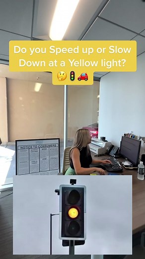 Do you Speed up or Slow Down at a Yellow light? 🤔🚦🚗 #fypシ #speed #speedup #yellowlight #driving #cartok #caraoftiktok #viral