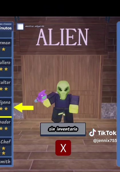 Cómo comprar la clase alien en Roblox sin inventario