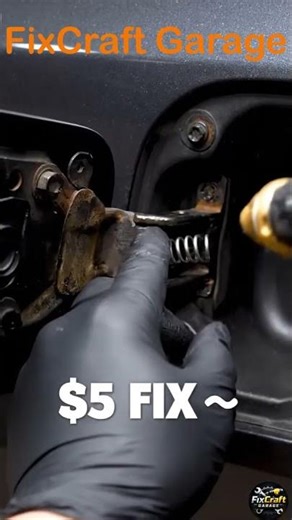 🔥 $5 Fuel Door Repair #automobile #autocare #carrepair #carrepairshorts