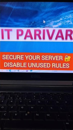 Secure Your Server🔐 | Disable Unused Inbound Rules #serversecurity #server #cybersecurity #itparivar