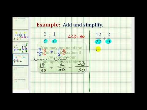 Example 1: Adding Fractions with Different Denominators
