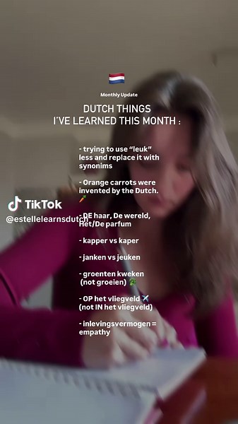 What I’ve learned this month 🇳🇱#learningdutch #languagelearning