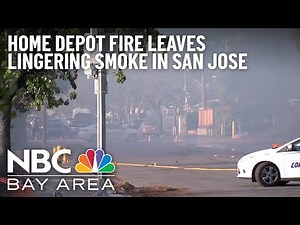Home Depot Fire Leaves Hot Spots, Lingering Smoke in San Jose