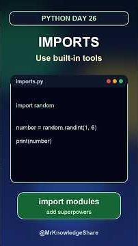 Python Day 26: Imports - Use Extra Python Tools