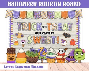 Cutesy Halloween Bulletin Board | October Classroom Door Decor | Student Craft