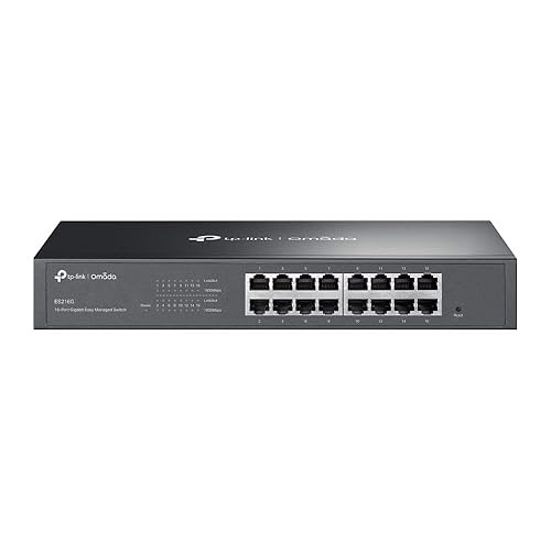 TP-Link Omada 16 Port Gigabit Easy Managed, Switch, VLAN, Auto Loop Prevention, IGMP Snooping, Fanless, Managed by