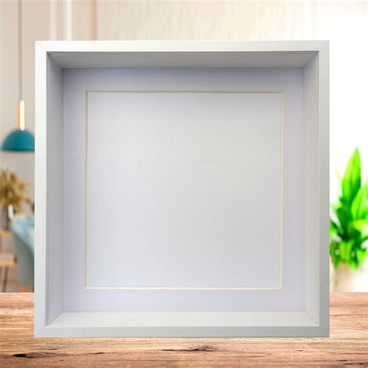12x12 White 3d Deep Box Photo Frame: Shadow Box Display - Etsy Canada