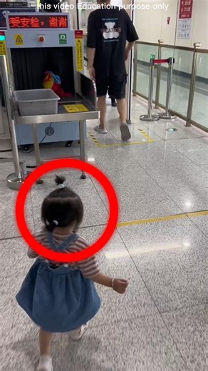 girl stands for security check just like dad #shortsvideo