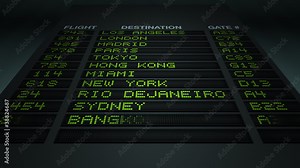 Airport Flight Information Board