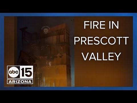 Fire rips through Prescott Valley construction site, prompting evacuations and road closures
