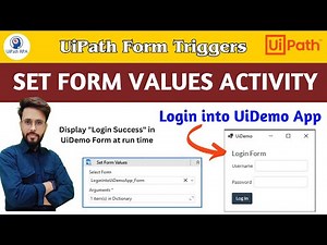 Using Set Form Values Activity to Display "Login Success" in UiPath Forms | UiDemo Login Form