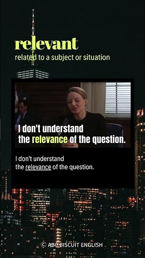 Relevant | Basic English Vocabulary