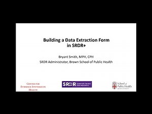 Building a Data Extraction Form in SRDR+