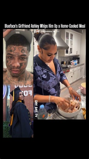 Blueface's Girlfriend Ashley Shows Off Her Cooking Skills.