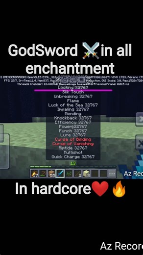 Minecraft Mein Sabse Takatwar God Sword! ⚔️ (Most Powerful God Sword in Minecraft!)​ #minecraft#edit