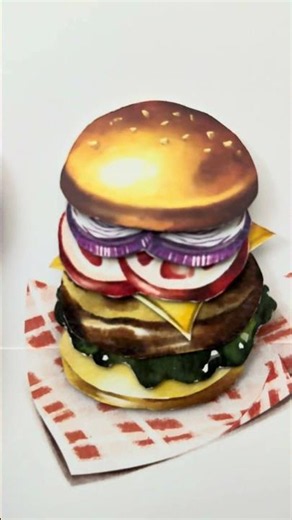 Waterfall Pop-Up Card 🍔 | Paper Engineering with Cricut #Shorts