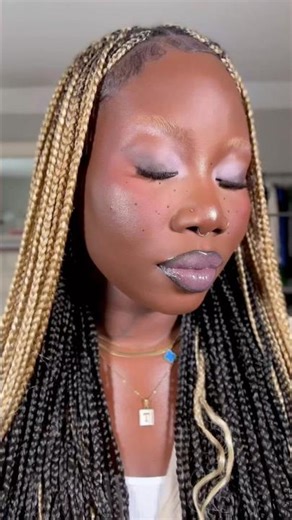 Cool Tone Makeup Look 🩶 #cooltonemakeup #beautyshorts #makeuptutorial #darkskinmakeup