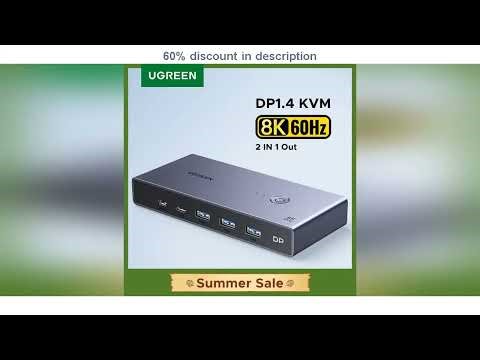 A must-have product #UGREEN DP 1.4 Switch 8K 60Hz KVM Switch 2 PCs Sharing Display Printer Keyboar