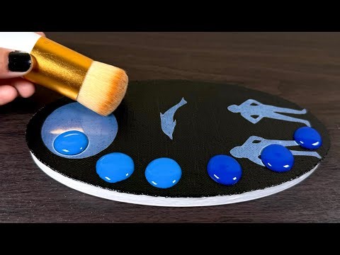 So Relaxing and satisfying Acrylic Painting how To Draw / ASMR Abstract Painting Video / asmr art