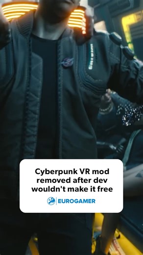 A mod for Cyberpunk 2077 which enabled the game to be playable in VR has been removed following a legal takedown notice by CD Projekt. Link in comments for more. | Eurogamer