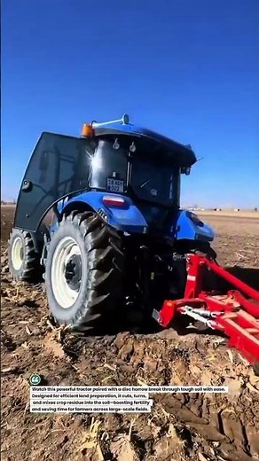 Heavy-Duty Tractor Disc Harrow in Action 🚜💪 #FarmingTech #AgriPower #TractorLife