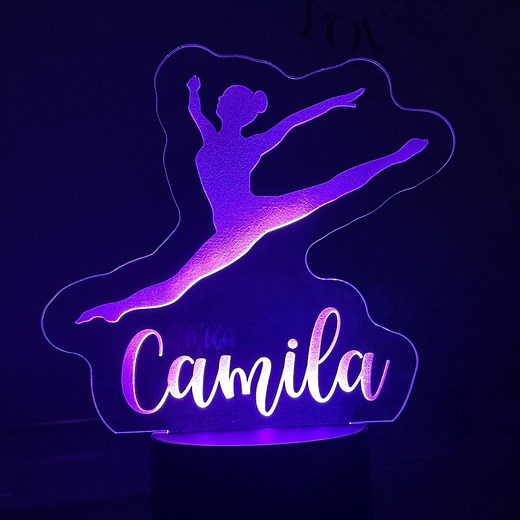 Dancer LED Lamp- Dance Lamp With Name- Personalized LED Lamp for Dancer - Etsy