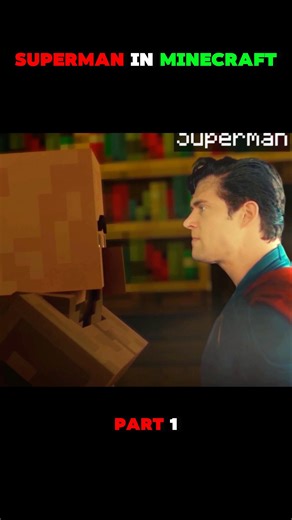 Superman in Minecraft Part 1 #minecraft #superman #minecraftmovie #memes