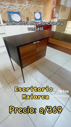 Te traemos lo nuevo en escritorios en L‼️ Perfecto para un ambiente de oficina o dormitorio, estos escritorios destacan por su elegancia, colores y organización👨🏻‍💻 Contamos con pocas unidades y a un excelente precio 👌🏻 🔧 El armado es en domicilio ( no tiene costo adicional ) 🚚 Hacemos delivery para toda Lima Metropolitana 💳Aceptamos cualquier medio de pago #escritorio #L #oficinatiktok #oficina #dormitorio #organizedhome #hogar #empresa #muebles #paratii #parami #limaperu🇵🇪