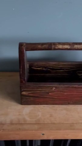 Handmade Red Wood Tool Box Art Supply Storage Wooden Toolbox - Etsy