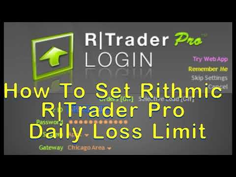 How Set Rithmic R | Trader Pro Daily Loss Limit