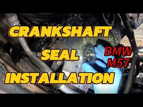 M57 Engine crank shaft installation without tool #bmw #m57 #seal #crankshaft