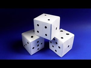 How to Make an Origami Dice. Paper Dice - Step by Step Instructions. Tutorial - DIY