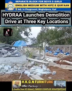 184K views · 3.7K reactions | HYDRAA Launches Demolitions Drive at 3 Main Locations . | A18 Telangana News | Facebook
