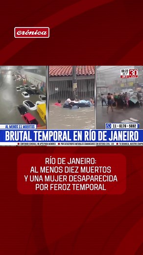 Alerta Máxima en Brasil por Inundaciones en Río de Janeiro