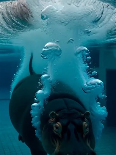 A hippo climbs the Olympic diving platform, #marvel #lion #lifeisbutadream #marvelsummer