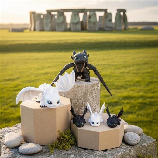 Flexi Toothless Family Deluxe Figure – 3D Printed HTTYD Dragon Family Set - Etsy