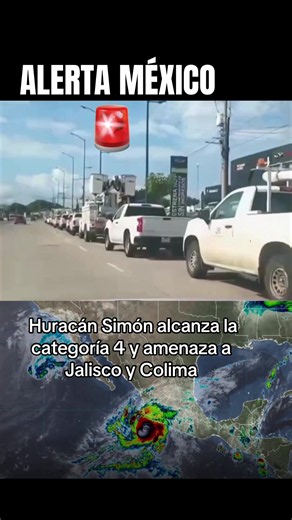 🚨🇲🇽 Alerta en México: Huracán Simón alcanza la categoría 4 y amenaza a Jalisco y Colima