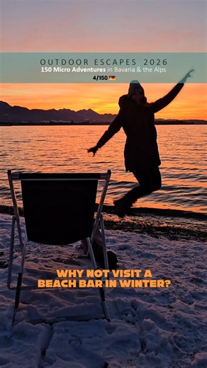 Isa 🌸 TRAVEL | HIKING | OUTDOOR on Instagram: "🍹❄️ Believe it or not — this beach bar in Bavaria is open year-round! A very special outdoor escape for a sunny winter day ☀️ Share this with someone who should come with you — all tips & details below 👇 ___ Hey, I’m Isa from Munich 👋 This is 4/150 of my new series OUTDOOR ESCAPES 2026 — 150 Micro Adventures in Bavaria & the Alps 🩵 Follow @_enjoynow_ for more outdoor inspiration 🗻 ___ 📍 Beach Bar Übersee, Lake Chiemsee, Bavaria, Germany 🇩🇪