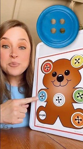Colorful Buttons for Bear 🐻 COLORS #toddlerlearning #preschoollearning