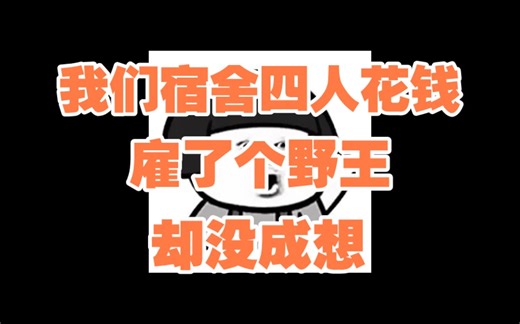 我们宿舍四人花钱雇了个野王，却没成想