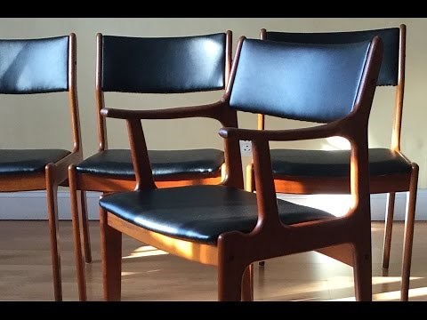 How to re upholster the backs of Danish Midcentury Modern Teak Dining Chairs