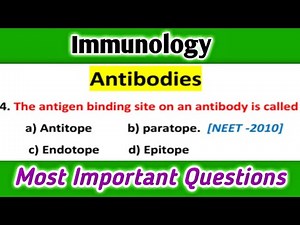 Antibodies MCQs : Immunology : Most Important Questions