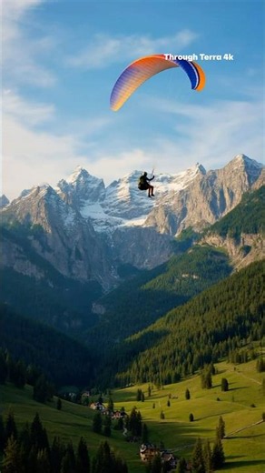 Wingsuit Flying Over Lauterbrunnen, Swiss Alps 🇨🇭 | Extreme Base Jump Short #shorts