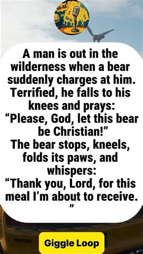 Man Prays for a Christian Bear—Prayer Answered Wrong#funny #joke #humor