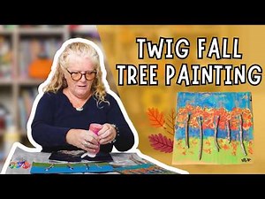 Twig Fall Tree Painting Tutorial 🍁 - Easy Fall Painting for Beginners - ONLY 6 Materials!