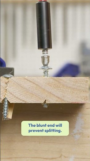 Snip a Screw to Avoid Splitting Wood