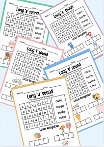 Split Digraph Phonics Worksheets for Preschool & Kindergarten: Long Vowel Sounds With Magic E - Etsy