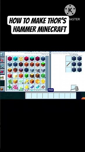 minecraft : how to make Thor's Hammer 🔨 || #minecraft #shorts #trending