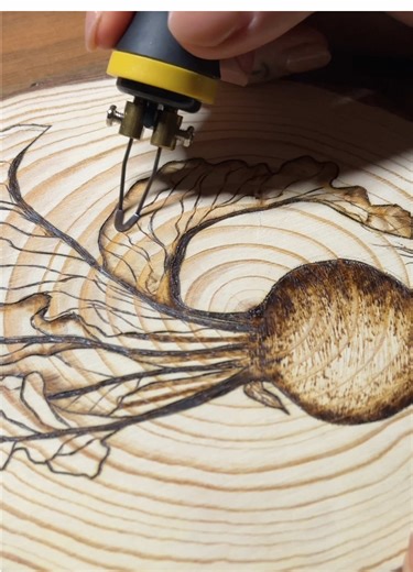 Exploring the Art of Pyrography: Beetroot or Radish?